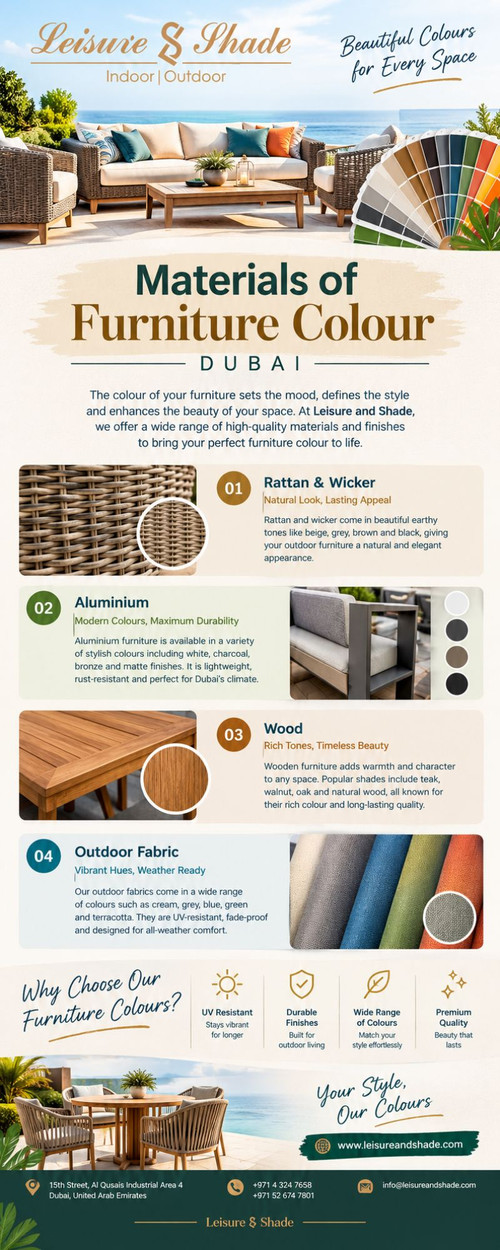 Choose the Perfect Materials of Furniture Colour Dubai for Your Outdoor Space.1