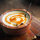 Curd, buffalo yoghurt with honey; - typical Sri Lankan (Ceylon) product.