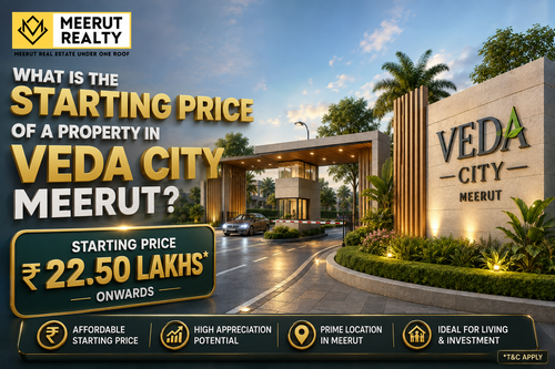 What is the starting price of a property in Veda City Meerut?.png