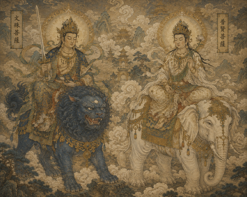 Manjusri and Samantabhadra.png
