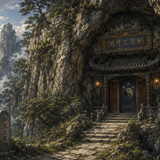 The Cave of the Slanting Moon and Three Stars