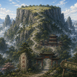 Pingding Mountain and the Lotus Cave slope