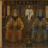 The King of Wuji and the blue lion who wore his face