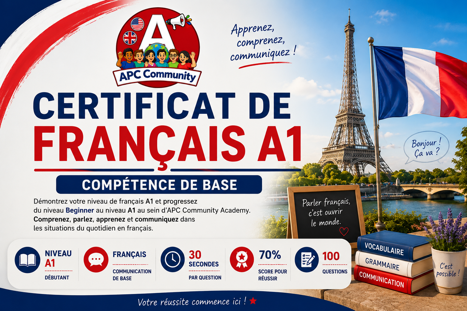 Certificat de Français A1 — Compétence de Base