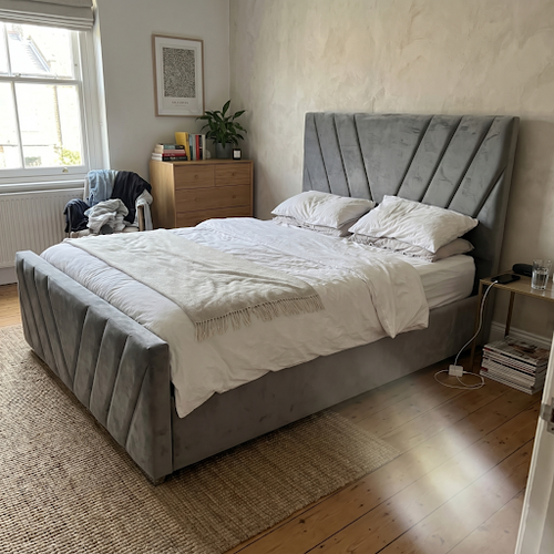 Our grey ottoman double bed bought my mother dignity.png
