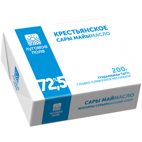 4870206051597 397968 МАСЛО ЛУГОВОЕ ПОЛЕ КРЕСТЬЯНСКОЕ 72,5% 200ГР КНВРТ.2