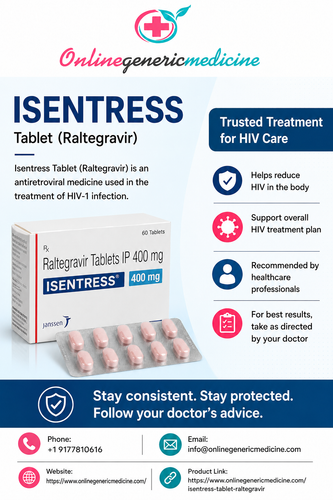 Isentress Tablet (Raltegravir) – HIV-1 Treatment Medicine.2