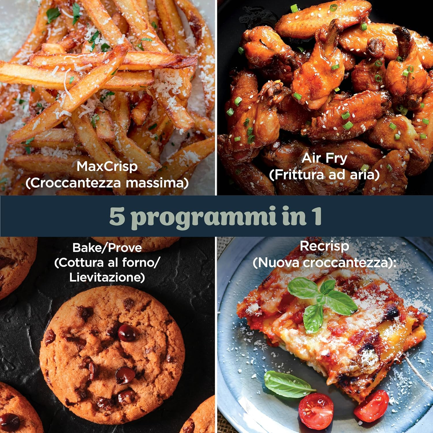 Friggitrice ad aria con accessori inclusi