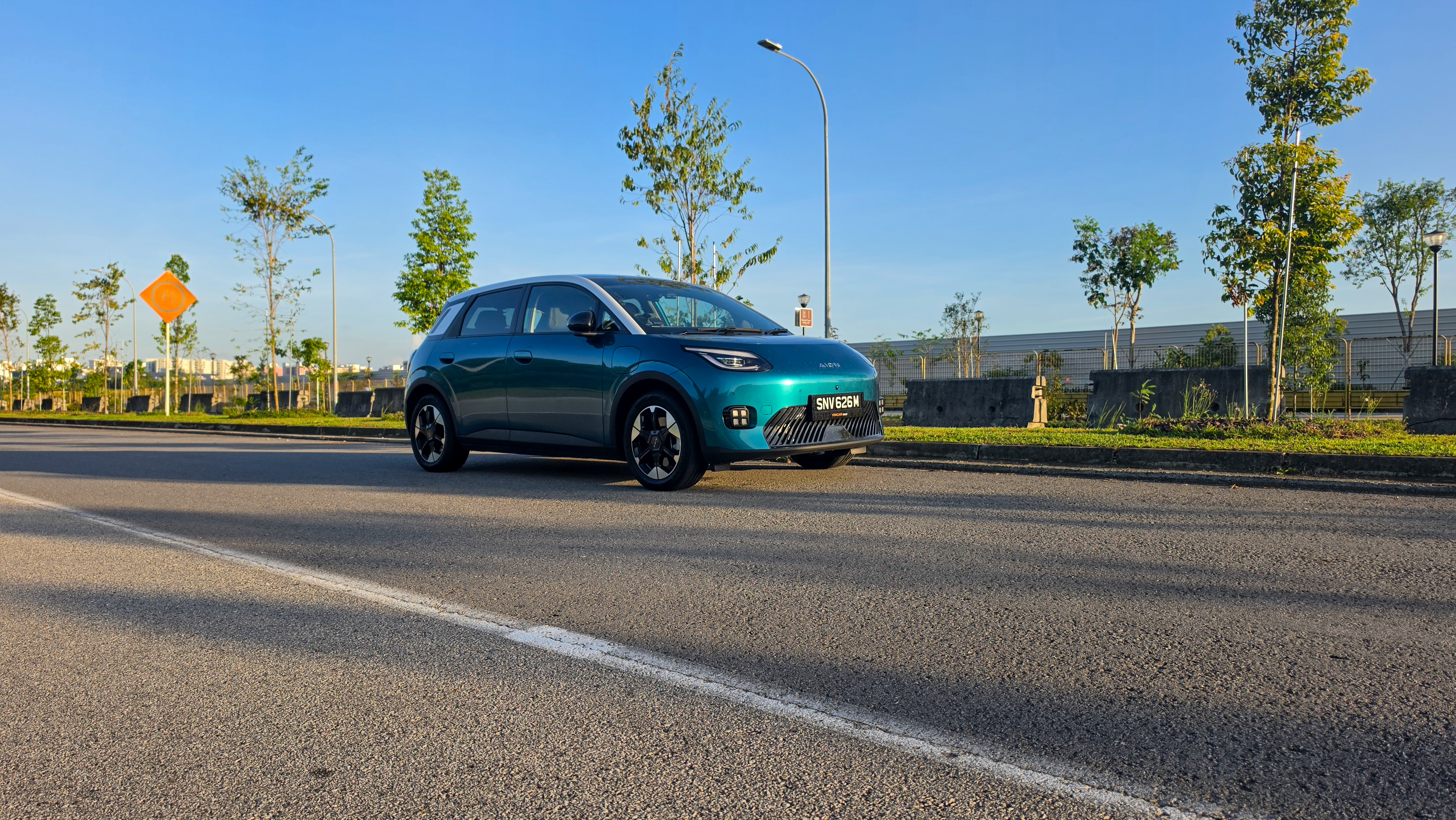 AION UT on the road during media drive