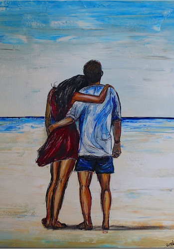 gross wandbild mann frau strand liebespaar acryl malerei bild gemaelde 1854267123.jpg