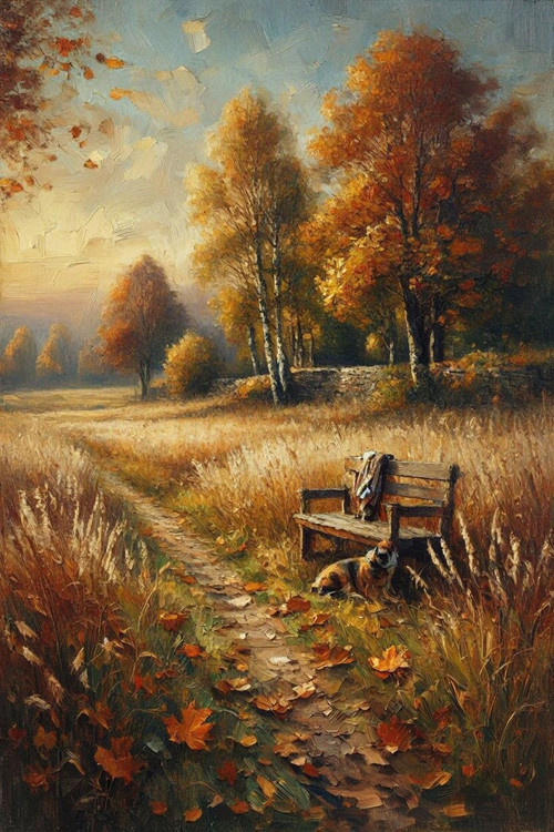 eine wiese im herbst