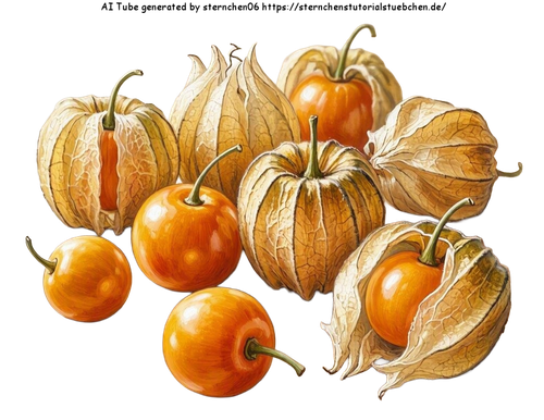 airbrush style verschiedener runde physalis (6)