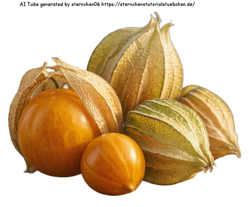 airbrush style verschiedener runde physalis