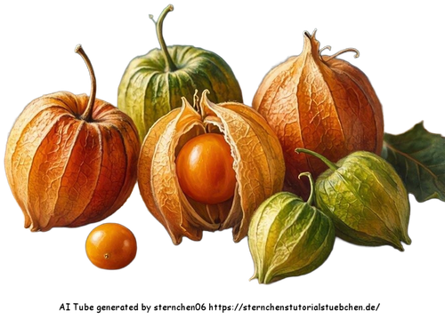 airbrush style verschiedener runde physalis (1)