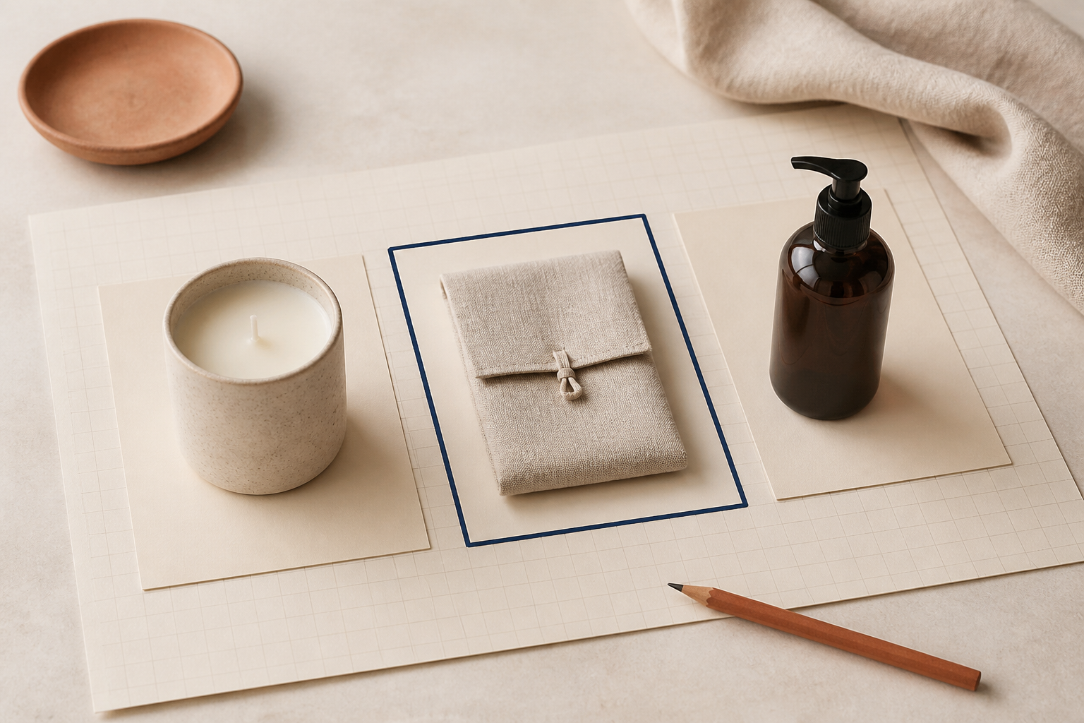 Product options prepared for a focused lifestyle photo test