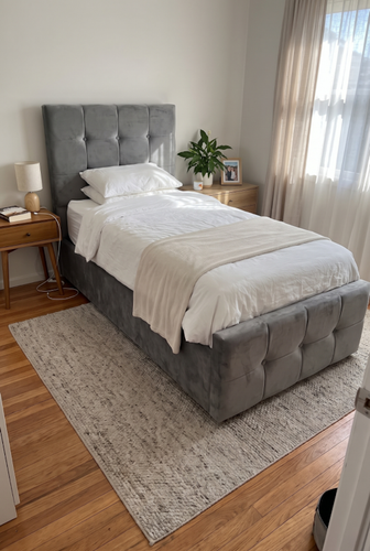 Grey single ottoman bed that actually finishes a room.png