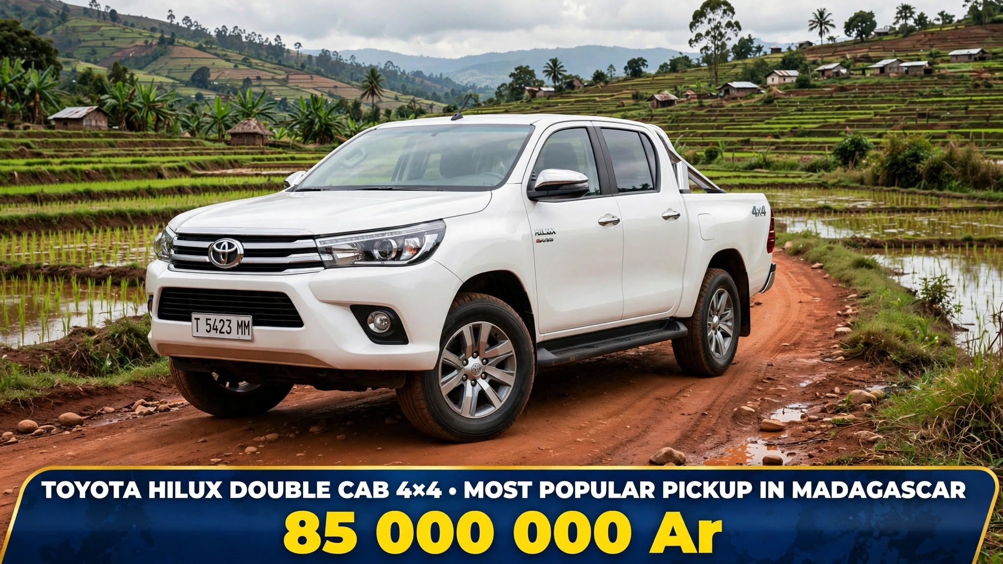 Toyota Hilux Revo blanche 4x4