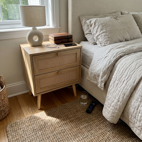 Guest Room Bedside Storage Image Save: Rattan Bedside Table.png