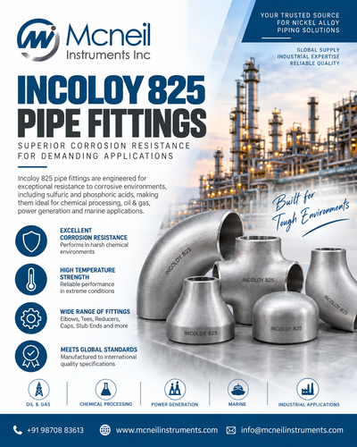 Incoloy 825 Alloy Pipe Fittings Supplier & Exporter | Mcneil Instruments.2