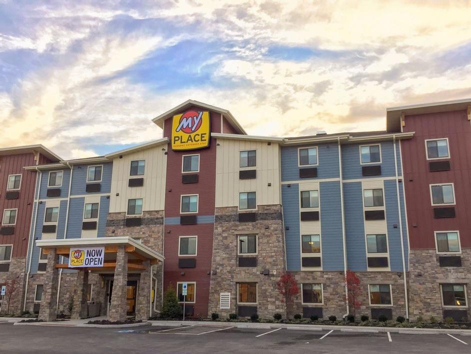 A completed My Place Hotel, open for business