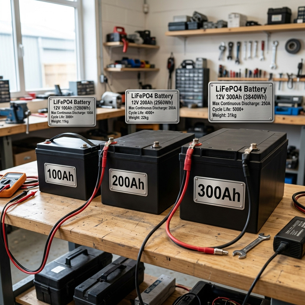 100Ah vs 200Ah vs 300Ah: How Much RV Battery Do You Need?