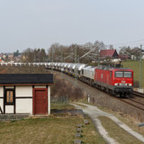 Im Jahr 2015 fuhr der Zementzug Rdersdorf - Regensburg wieder planmig bers Vogtland. Das Bild zeigt 