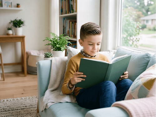1 Введение — ребёнок читает книгу.2