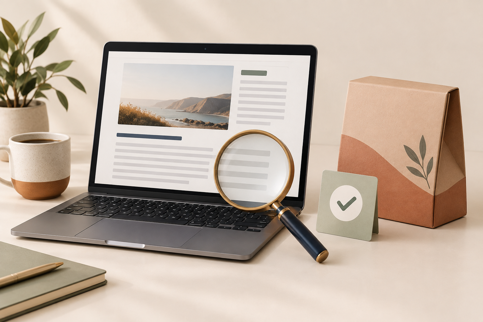 Ecommerce blog draft being reviewed before publication