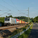 185 691 von Railpool, angemietet von EVB, mit dem Containerzug DGS 69050 Wiesau - Hamburg, aufgenomm