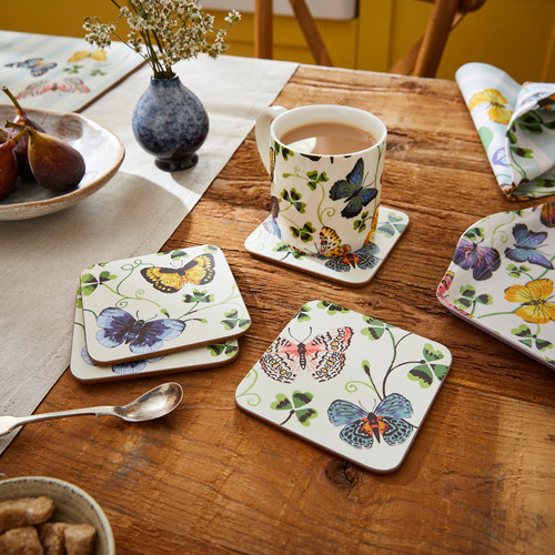 Ulster Weavers Butterfly Grove Coasters 4 Pack Blue sn2.jpg