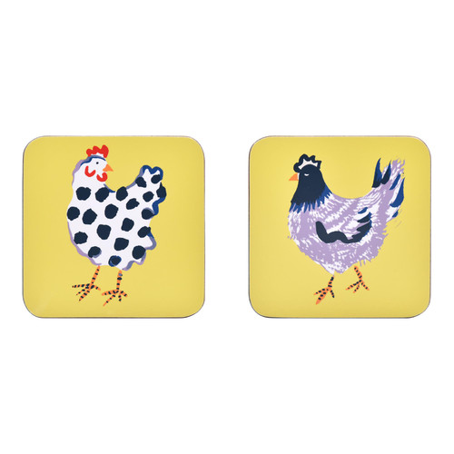 Ulster Weavers Chick Chicken Coasters 4 Pack Yellow sn1.jpg