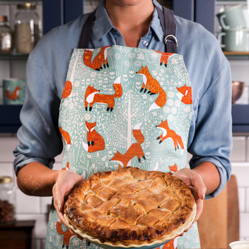 Ulster Weavers Foraging Fox Apron Cotton Blue sn2.jpg