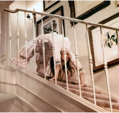 Regan from the exorcist stair scene