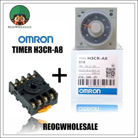 Timer Omron H3CR A8 220 230 V H3CRA8 + Socket.jpg