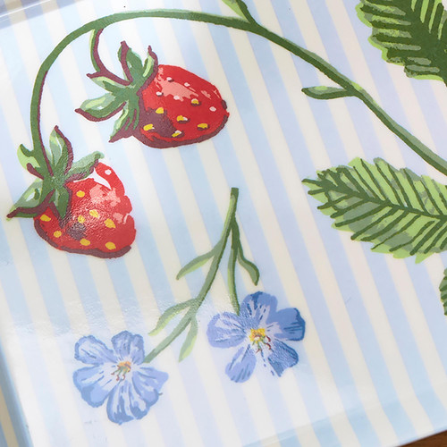 Ulster Weavers Strawberry Patch Tray Scatter Green sn4.jpg