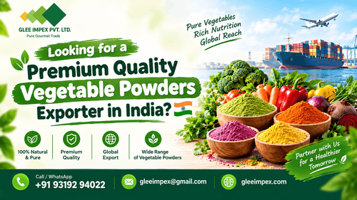 Premium Quality Vegetable Powders Exporter in India GLEE IMPEX.png