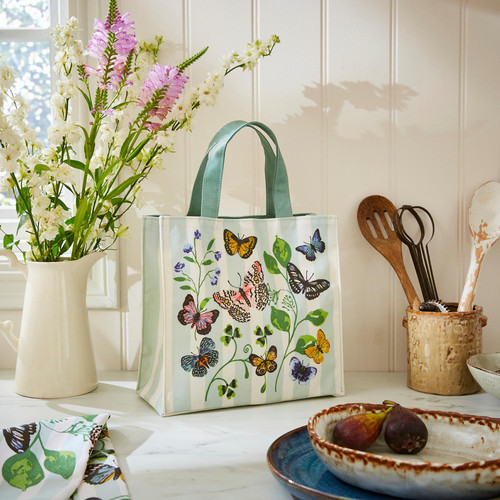 Ulster Weavers Butterfly Grove PVC Bag Small Blue sn2.jpg