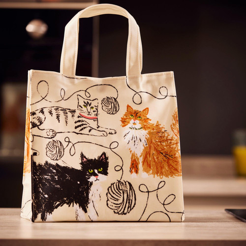 Ulster Weavers Feline Friends PVC Bag Small Grey sn2.jpg