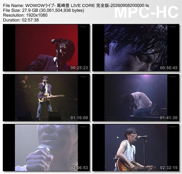 [TV-Variety] 尾崎豊 – LIVE CORE 完全版 (WOWOW LIVE 2026.09.08)