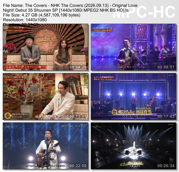 [TV-Variety] The Covers (NHK 2026.09.13) – Original Loveナイト！デビュー35周年SP