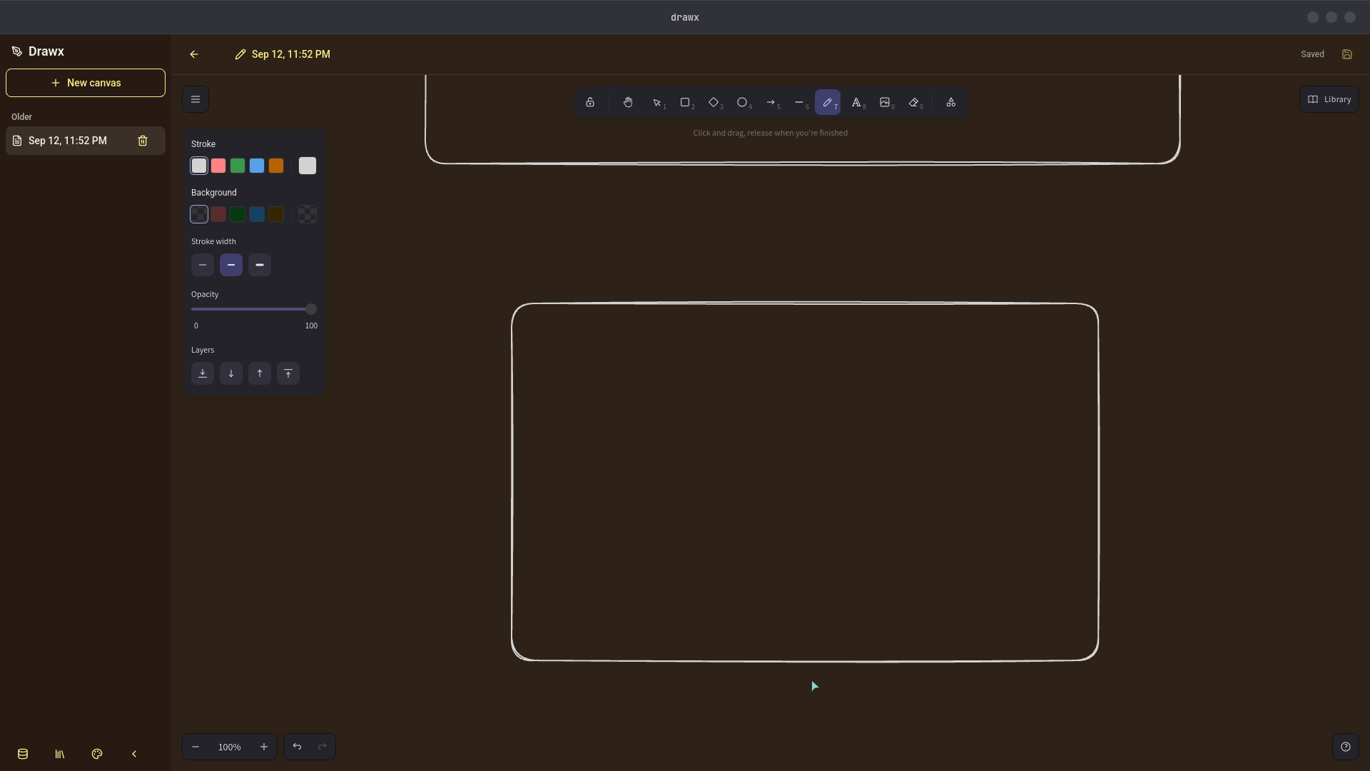 DrawX canvas screenshot