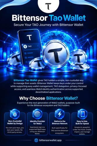 A Bittensor Tao Wallet that supports Web3 authentication can therefore serve two purposes at once: managing TAO and providing an identity mechanism for supported applications. The result is a more connected wallet experience.

Read Our Blogs:
https://bittensorwalletapp.medium.com/
https://bittensorwalletapp.tumblr.com/
https://bittensorwalletapp.mystrikingly.com/

More Links:
https://linkfly.to/bittensorwalletapp
https://www.magcloud.com/user/bittensorwalletapp
https://gettr.com/user/bittensorwalletapp