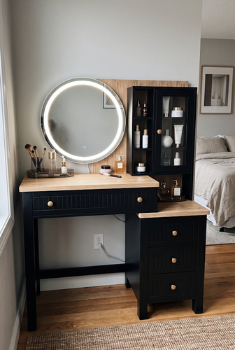 Adding a Statement Vanity Table with Mirror in a Dark Finish Creates Instant Drama.png