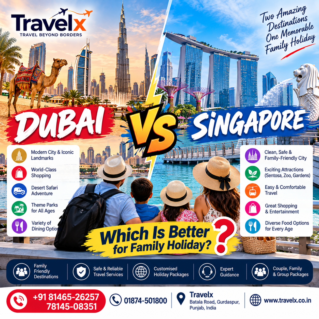 Dubai vs Singapore: Choosing the Perfect Family Vacation Destination