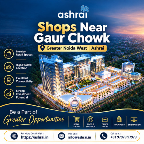 Shops near Gaur Chowk Greater Noida West Ashrai.1