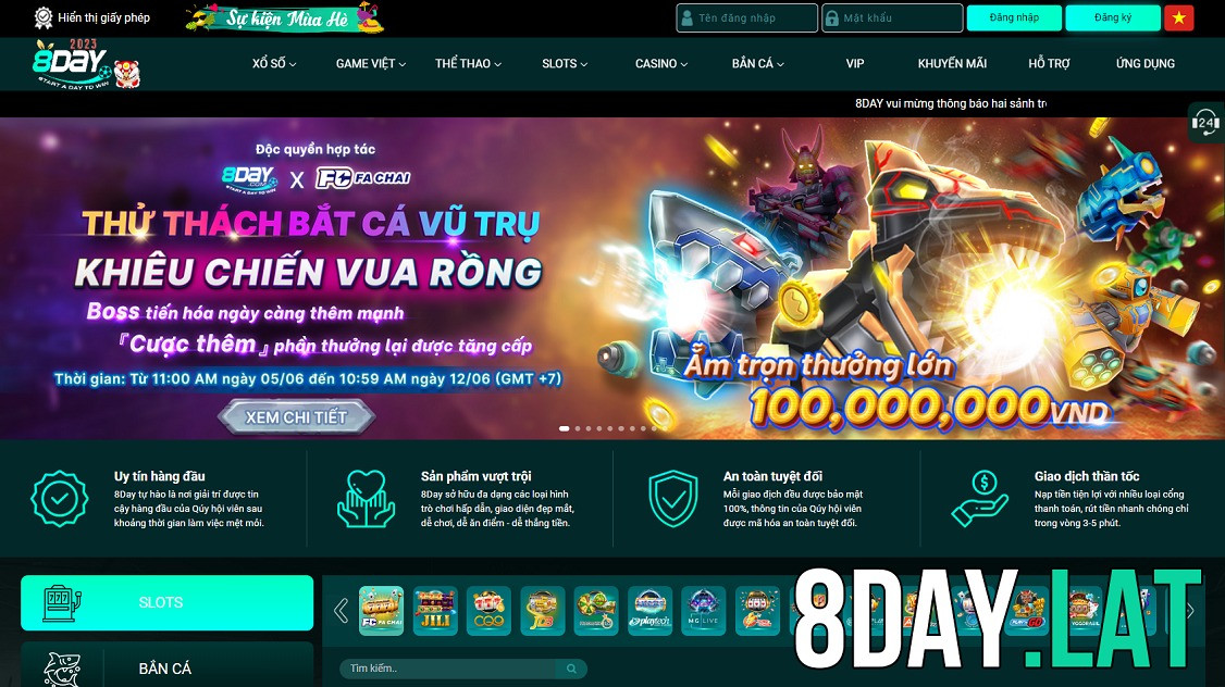 8day - Thử thách bắt cá vũ trụ khiêu chiến vua rồng