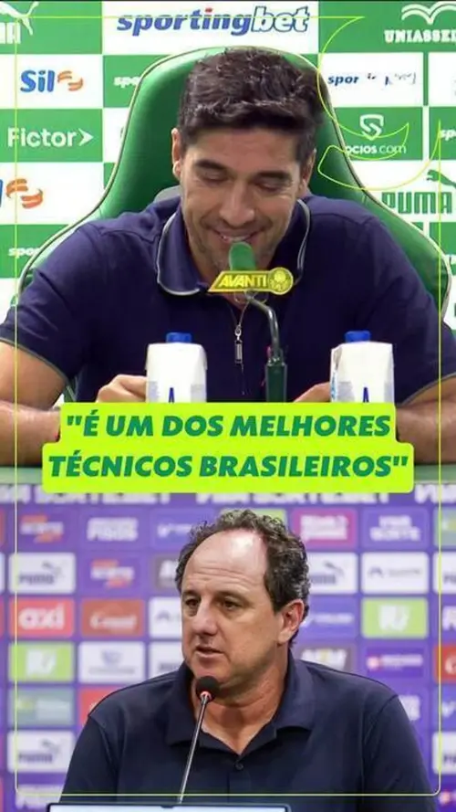 Rivalidade afiada: Abel Ferreira e Rogério Ceni se encontram pela 19ª vez