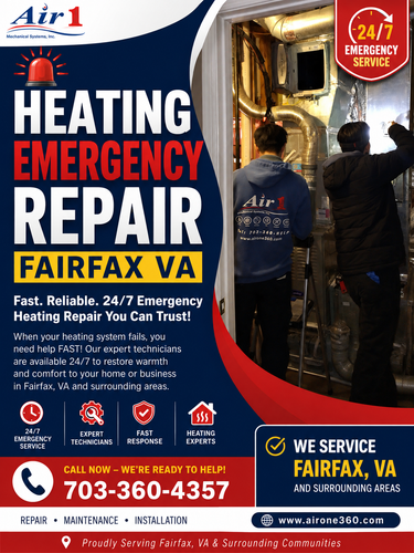Urgent Heating System Repair Fairfax VA | AirOne360.2