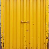 front plain view of a container colored in yellow and a bit rusted the background is totally white w.png