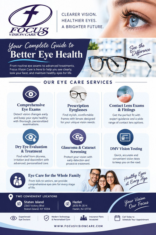 Choosing eyeglasses is about more than appearance. The right combination of prescription, lens features, frame fit, and comfort can make everyday vision correction easier. https://www.focusvisioncare.com/eye-glasses